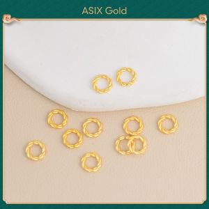 ASIX GOLD อุปกรณ์ทำเครื่องประดับDIY ห่วงเกลียววงกลมแผ่นแบ่งรูใหญ่แหวนปิดพลาสติกทอง 24K และ 18K พรีเมี่ยมลักชัวรี่ทนทานไม่ดำไม่ลอกไม่ซีดของขวัญนำโชค