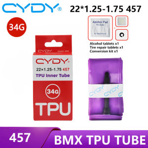 CYDY Bike TPU Inner Tube 22" 457 22x1.25 1.35 1.4 1.5 1.6 1.75 Inch Valve 45mm Camera BMX Bicycle Tire Pneu Cycling Tyre 34G