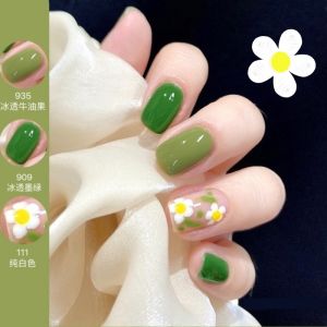 Peelable Ice Transparent Olive Green Nail Polish Quick Dry No Baking Summer New Arrival Long Lasting Popular Cosmetic Tool