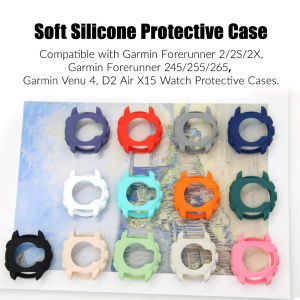 Zenia Colourful Silicone Skin-friendly Replacement Protective Case Cover Shell for Garmin Venu 4 Venu4 45mm 41mm D2 Air X15 Bounce 2 Bounce2 Forerunner 245 255 265 Instinct 2X 2S Camo Surf dezl Solar Tactical Smart Sports Watch Accessories