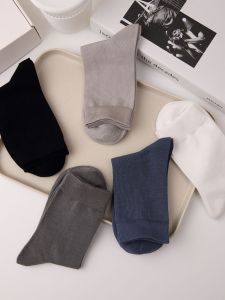 Tất Nam Công Sở Cotton Nguyên Chất Giữa Bắp Chân Với Lược Chải Tốt Cho Xuân Thu Vải Mỏng Chống Đóng Cọc