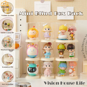 Tầm Nhìn 1PC đồ chơi mini Lưu Trữ Hộp Trong Suốt Pop Mart hộp hiển thị Chống Bụi Sonny Thiên Thần Hiển Thị Trường Hợp Có Thể Stackable Mô hình búp bê Lưu Trữ Trường Hợp