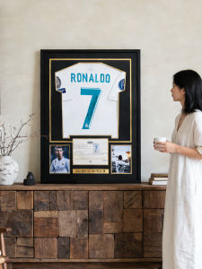 Zirong | Solid Wood Football Signature Match Apparel Collection Commemorative Display Frame