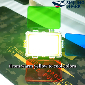 SMILING SHARK LY8302 LED Camping Light 8Mode White Red Warm Light Magnetic Work Light Type-c Rechargeable With Colored Lenses Waterproof Outdoor Lighting