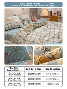 DOHIA | 100% Cotton Bedding 4-Piece Set