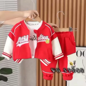 FASHION ANAK LAKI-LAKI SETELAN 3IN1 JAKET SMILE USIA 1-5 TAHUN SETELAN TERBARU DAN KEKINIAN