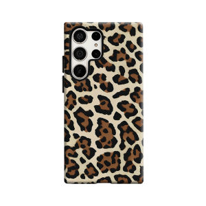 Potdemiel | Brushstroke Leopard Phone Case for Samsung Galaxy S26 S25 Ultra S24 S23 Ultra Plus Shockproof Double Layer Tough Back Cover