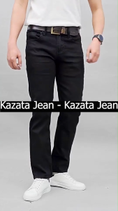 Quần Jeans Nam Đen Trơn Vải Co Giãn Cao Cấp Không Phai Dáng Slimfit Ống 17-19cm
