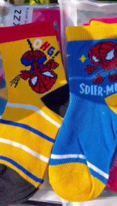 BLOKEES | 5Pair/bag New Children Kids Boys Socks Cute Cartoon Spider Print Boy Soft Breathable Mid‑Calf Cotton Comfortable Socks 2-12Y