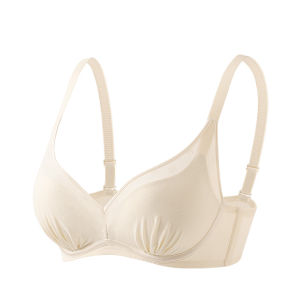 miiow | Cat Woman Seamless Underwear Breathable Mesh Wireless Womens Bra Gathered Large Effect Side Breast Elimination New 2025 Model