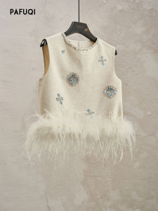 PAFUQI | Elegant Embroidered Chinese Style Sleeveless Vest Womens Top Summer