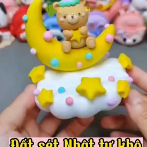 Đất Sét Nhật Tự Khô 36 Màu Cao Cấp Kèm Bộ Cây Dành Cho Bé Làm Butter Slime Trang Trí Xương Rồng Nhỏ