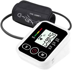 Automatic Arm Blood Pressure Monitor – Digital Tensiometer with Heart Rate Pulse & SpO₂ Oximeter for Home Health Use