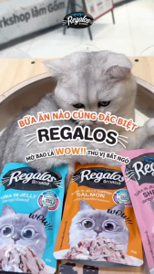 (COMBO 24 GÓI) Hàng Công Ty Pate Mèo Regalos Chính Hãng – Tốt Cho Lông Tim Mạch Chất Lượng Cao