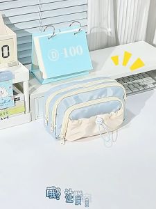 cute 5 Layers large capacity Pencil case high-value stationery box simple pencil case junior high school students high school students ins style stationery bag students Student Pen Bag Stationery Supplies Storage Bag