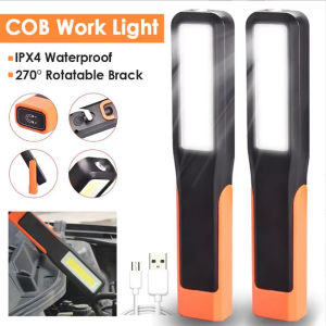 Powerful COB LED Work Light Car Garage Mechanic Lamp USB Rechargeable Flashlight Magnetic Torch Emergency Light Warning Light