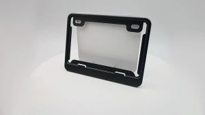 Motorcycle License Plate Frames Universal Aluminum License Plate Holder Motorcycle Accessories Universal License Plate Frame Carbon pattern Plastic License Plate Frame Bracket with Standard Screw Kits