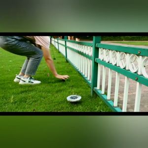 Outdoor 16 LED Solar Buried Light Yard Light Solar Lawn Light Stainless Steel Design with Blue and Warm White Lighting