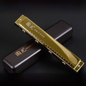 Shanghai Guoguang 24-Hole C-Major Harmonica for Students And Beginners Single Tone Practice Children Self-Learning Entry Level