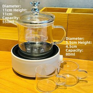 High Borosilicate Glass Electric Soup Cup Set for Office Use Health Preservation High Temperature Resistant Tea Brewing Cup