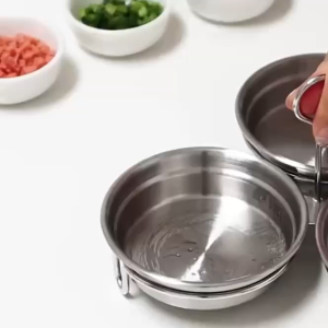 Stainless steel egg steamer no need to wash an egg steaming tool egg steaming bowl kitchen round center heart