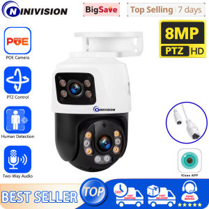 4K 8MP Outdoor Dual Lens PTZ 6MP POE PTZ IP Camera Two-Way Audio AI Detection Home Security Camera Video CCTV Surveillance ICsee