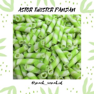 SNACK KILOAN ASTOR MINI TWISTER PANDAN 250 GRAM | CEMILAN MURAH MAKASSAR