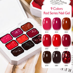 9 Colors Pat Painting Gel Nail PolishWine Red Patting Glue Smudge Canned High Saturation Semi-Solid Nail Polish For Manicure