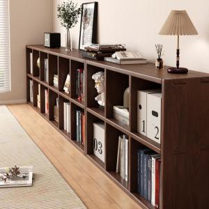 Full Solid Wood Bookshelf Storage Cabinet