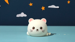 Cat Night Light  โคมไฟหัวนอน โคมไฟหัวเตียง โคมไฟกลางคืน โคมไฟให้นมลูก LED รีโมท ปรับแสงได้ 3สี หรี่แสงได้  โคมไฟซิลิโคน