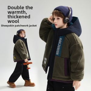 Ask Junior | Childrens Padded Warmth Sheepskin Quilted Jacket
