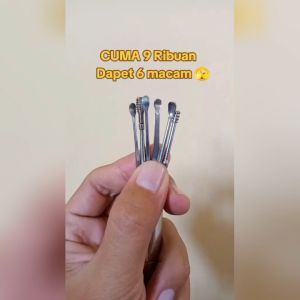 Pembersih Kuping Stainless Steel Aluminium 6 In 1 Pembersih Telinga Dengan Case Stainless