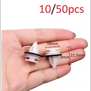 Set 10/50 đinh tán nhựa 9mm (21.5mm) màu trắng có đệm cho cửa xe hơi - Chốt vít nở nút gài tappi thay thế cho ô tô