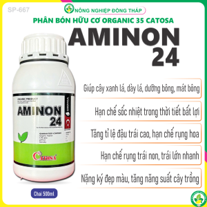 Phân Bón Hữu Cơ ORGANIC 35 CATOSA – AMINON 24 – Sản phẩm nhập khẩu nguyên chai từ Thổ Nhĩ Kỳ (Chai 500ml)