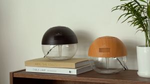 [KIRONA SCENT] Tranquility Orb Water Air Purifier | Dark Wood | Water Air Revitalizer | Built-in ionizer | 7 LED Light