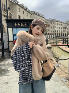 FAN Korean Style Lazy Hooded Open Cardigan Sweater Womens Autumn Winter Loose Slimming Soft Knitted Coat with Zipper