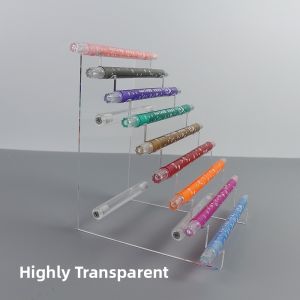 Acrylic Pen Holder Multi-Level Stationery Store Pen Display Stand Incense Holder Eyebrow Pencil Display Mark Pen Rack