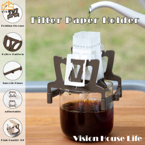 Vision 1 cái Giá Đỡ Giấy lọc có thể gập lại cho Giá đỡ hỗ trợ điều chỉnh cà phê nhỏ giọt để rót cà phê Bộ lọc di động phin cà phê túi bao phin cà phê giá đỡ túi giấy giấy lọc