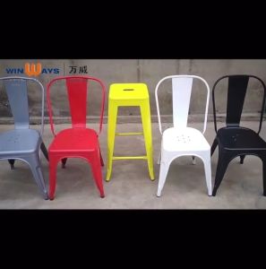 เก้าอี้ เก้าอี้เหล็ก 120kg รับกิน ประทานอาหาร ไม่ถามขั้นตอน คาเฟ่ วางซ้อน