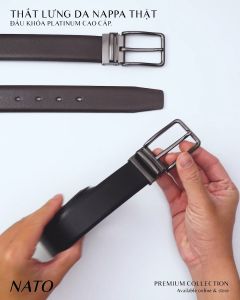 Thắt Lưng Nam MERCURY Khóa Lỗ Kim Da Bò Thật Cao Cấp Bền Đẹp Sang Trọng Công Sở Thời Trang Đi Làm Học Bản Nhỏ NATO