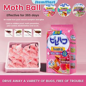 ItemMart Camphor balls Rose Flower Scented Moth Ball For Clothes Repellent Closet Deodorizer 12pcs