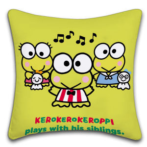 Sanrio | Sanrio KEROKEROKEROPPI In Hai Mặt Vỏ Gối Ngắn Sang Trọng 16x16 Inch 18x18 Inch 20x20 Inch Vỏ Gối Trang Trí Ghế Sofa