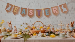 Dây Cờ Happy Easter Nhiều Màu Trang Trí Lễ Phục Sinh - Multicolor Happy Easter Buntings For Easter Decorations LPS06