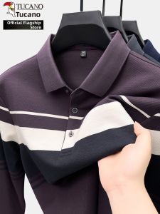 TUCANO | Dad-friendly Long Sleeve Lightweight Stripe Polo Shirt