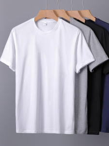 HKRUT | Summer Pure Cotton Round Neck Loose Big Size Basic T-Shirt