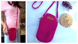 Tas Rajut Hp Soya nilon uk 18x12