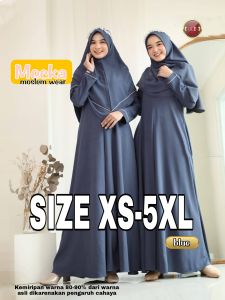 Gamis muslimah Mecka/seragam keluarga ibu dan anak perempuan / baju muslim set hijab / couple ibu dan anak balita/ couple ibu dan anak remaja/ fashion wanita modern / gamis jumbo / size xs-5xl / anak usia 1 tahun sampai remaja / seragam kondangan