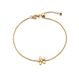 Exquisite 5Pcs Petals Flower Pendant Necklace 18K Gold Plated Stainless Steel Jewelry for Women Drop Shipping JN25012