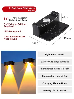 Solar Outdoor Ambient Wall Light