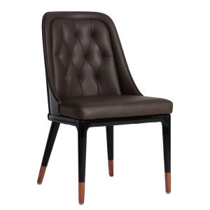 Italian Style Dining Chairs Luxury Ultra-Leather Real Leather High-End Home Furniture Customizable for Mansion And Villa